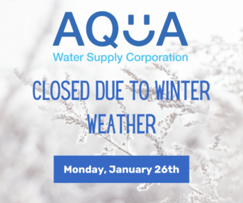 Aqua WSC Offices CLOSED Monday, January 26th thumbnail